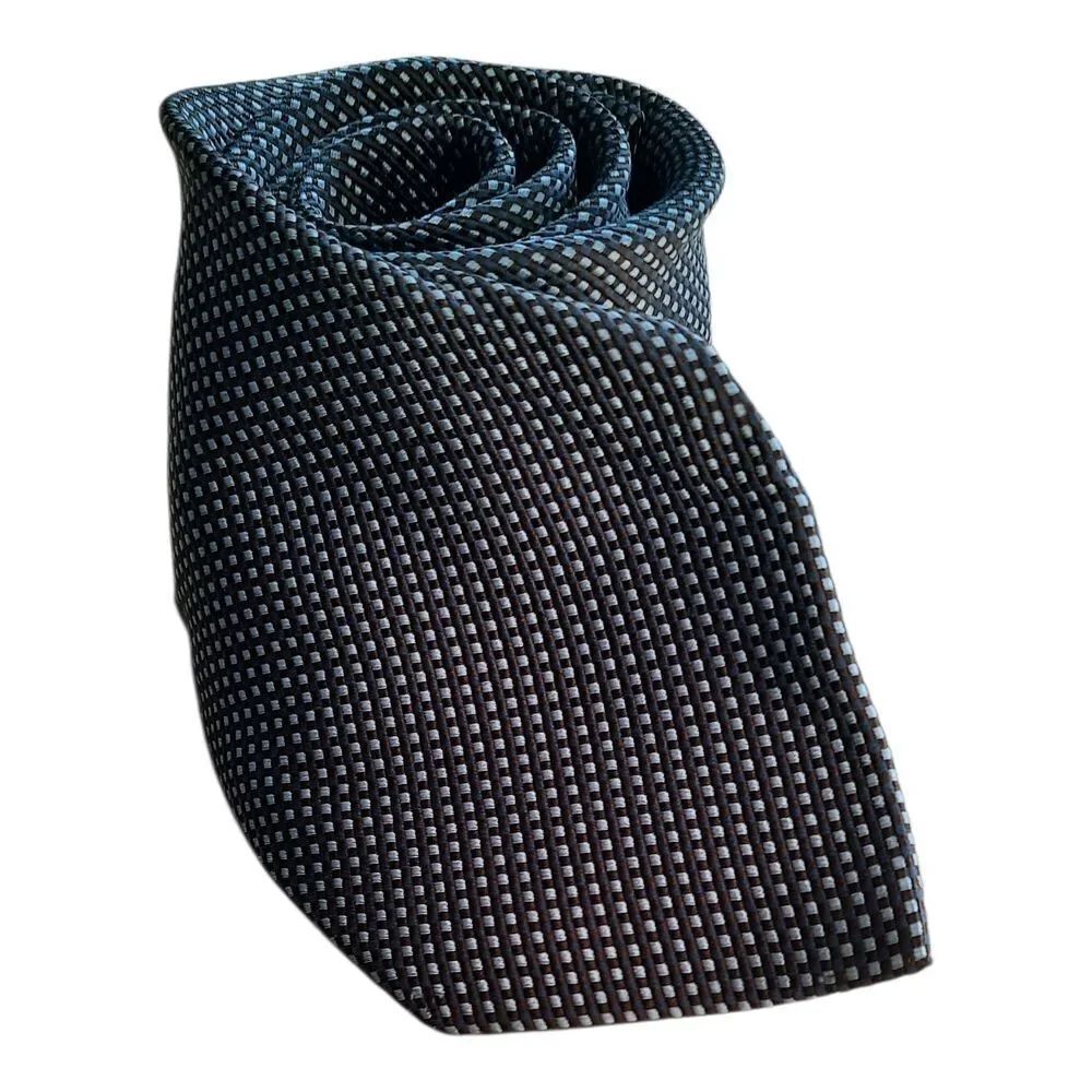 Tommy Hilfiger Blue and White Checkered Tie